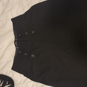 Black M women's high waisted flared leg pants